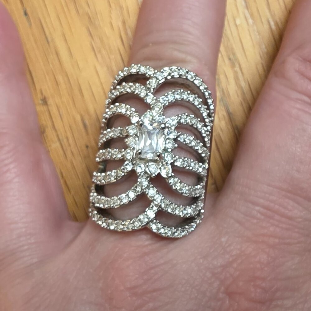 Claire's Multi-Stone Rhinestone Ring Size 10 - Picture 5 of 16